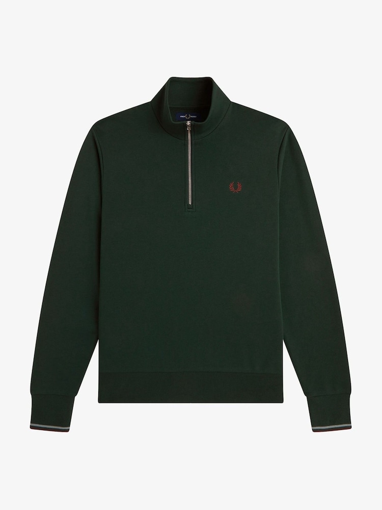 Fred Perry Green Tipped Polo Shirt - Image 1 of 1 Fred Perry Green Tipped Polo Shirt - Image 1 of 1