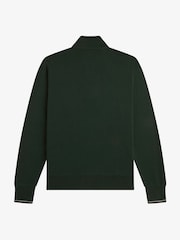 Tumma Vihreä - Fred Perry vetoketjullinen collegepaita - Kuva 2 / 2