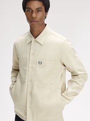 Fred Perry Cream Twill Pocket Overshirt - Image 3 of 7