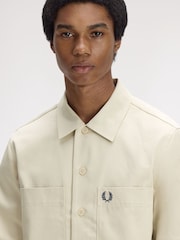Fred Perry Cream Twill Pocket Overshirt - Image 4 of 7