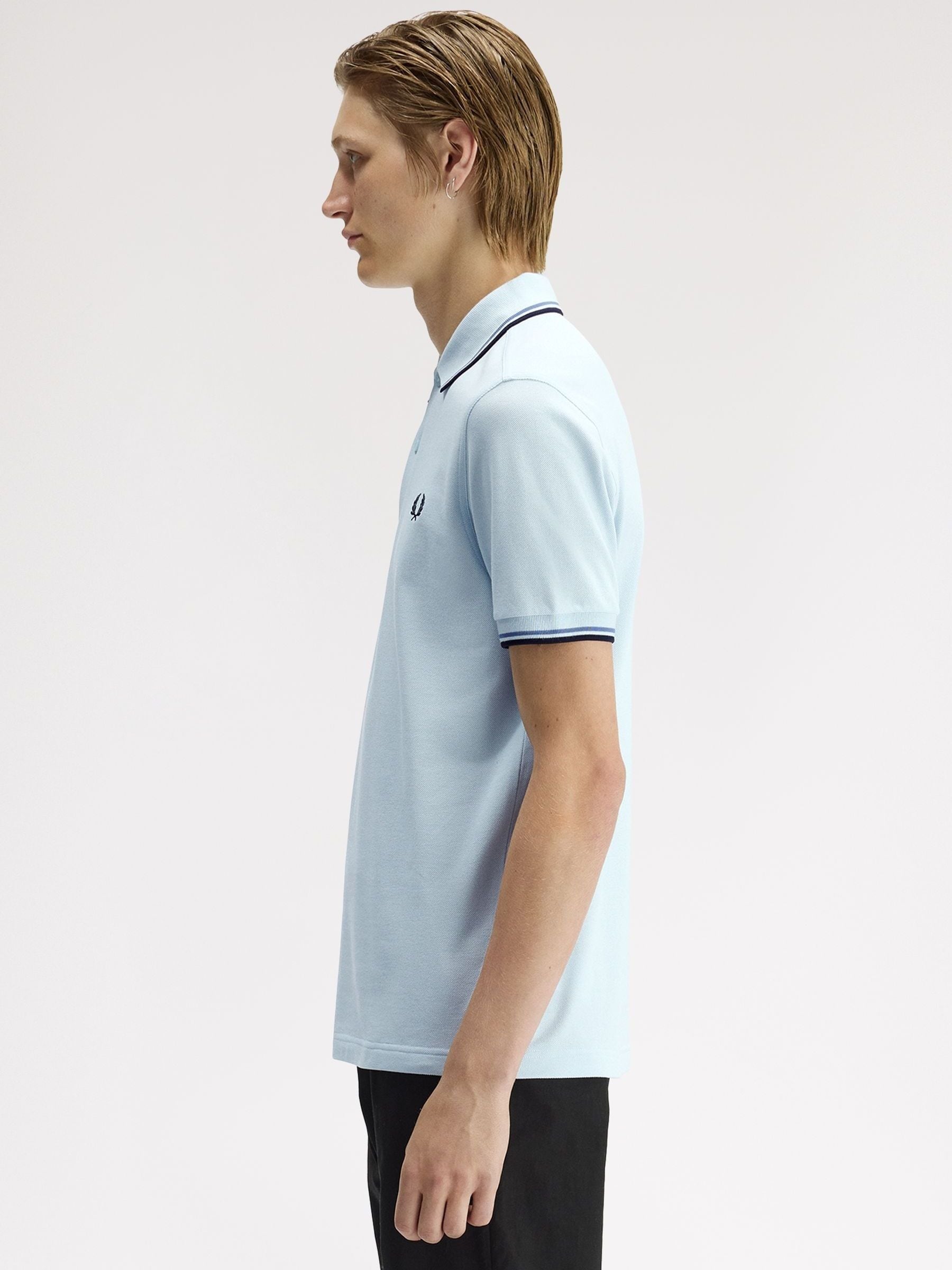 Buy Fred Perry Ocean Blue Tipped Short Sleeve Polo Shirt from Next USA