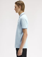 Fred Perry Blue Twin Tipped Polo Shirt - Image 2 of 6