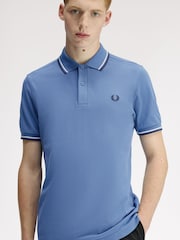 Fred Perry Sky Blue Tipped Polo Shirt - Image 2 of 6