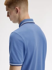 Fred Perry Sky Blue Tipped Polo Shirt - Image 4 of 6