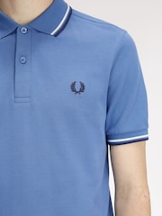 Fred Perry Sky Blue Tipped Polo Shirt - Image 5 of 6