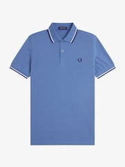 Fred Perry Sky Blue Tipped Polo Shirt - Image 6 of 6