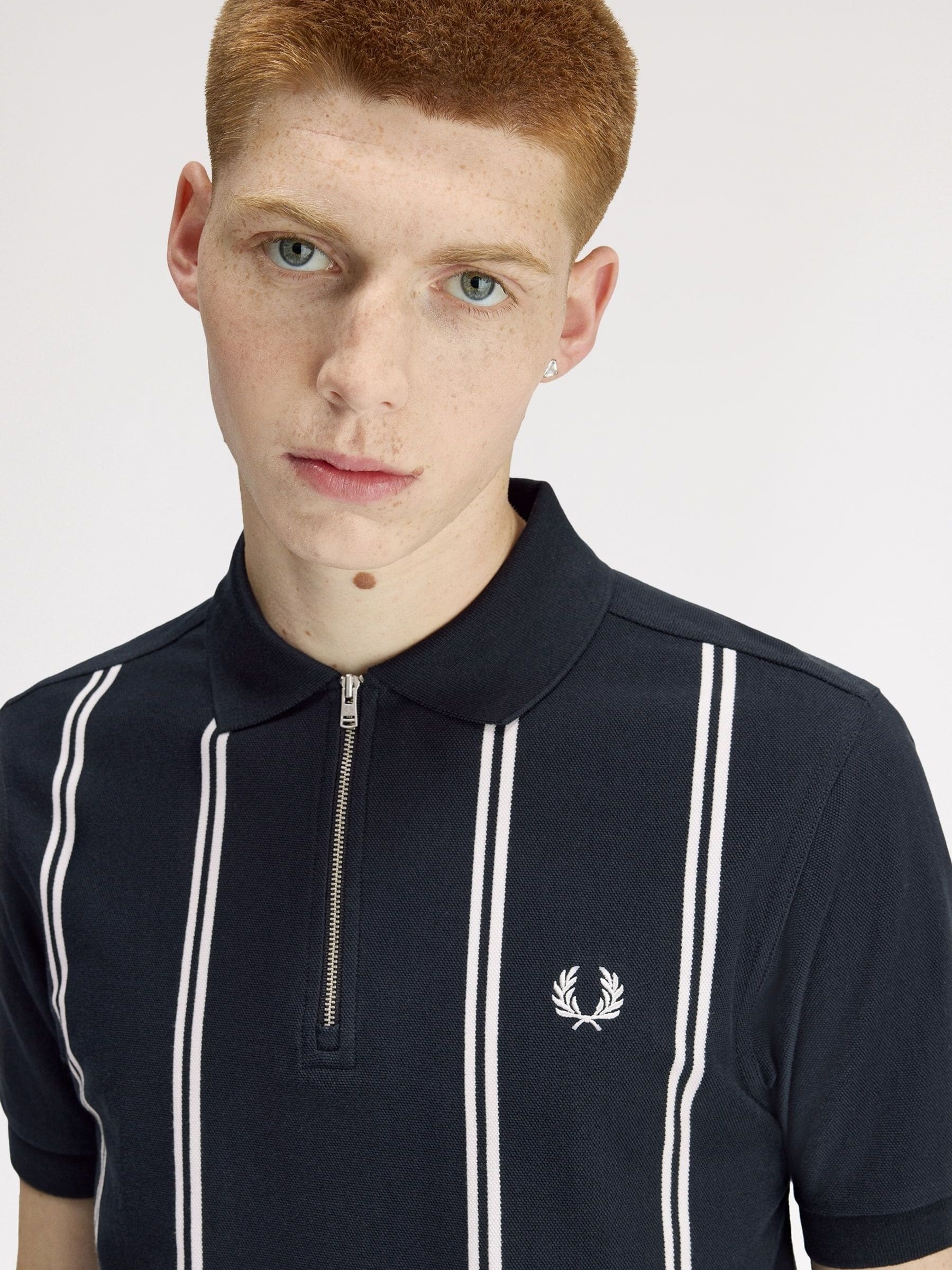 トップス Fred Perry G12 - Black / Champagne / Champagne | The Fred Perry Shirt