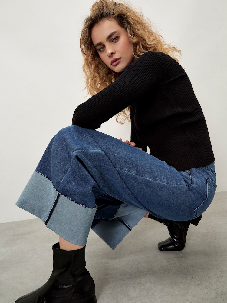 Apricot Blue Ikeda Straight Leg Jeans - Image 1 of 6