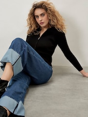 Apricot Blue Ikeda Straight Leg Jeans - Image 3 of 6