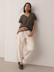 Chocolate Brown Weave Forever Comfort® Leather Charm Boat Shoes - Image 4 of 11