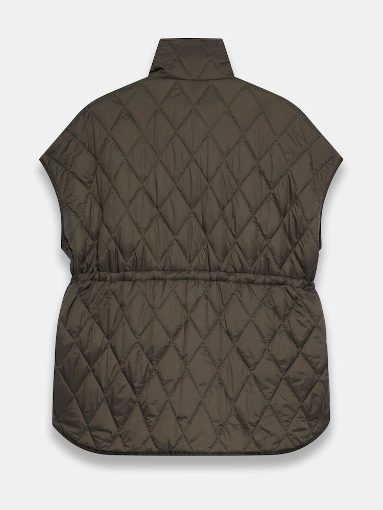 Mint Velvet Green Quilted Oversized Gilet - Image 7 of 7 Mint Velvet Green Quilted Oversized Gilet - Image 7 of 7
