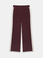 Mint Velvet Red Burgundy Side Stripe Trousers - Image 6 of 7