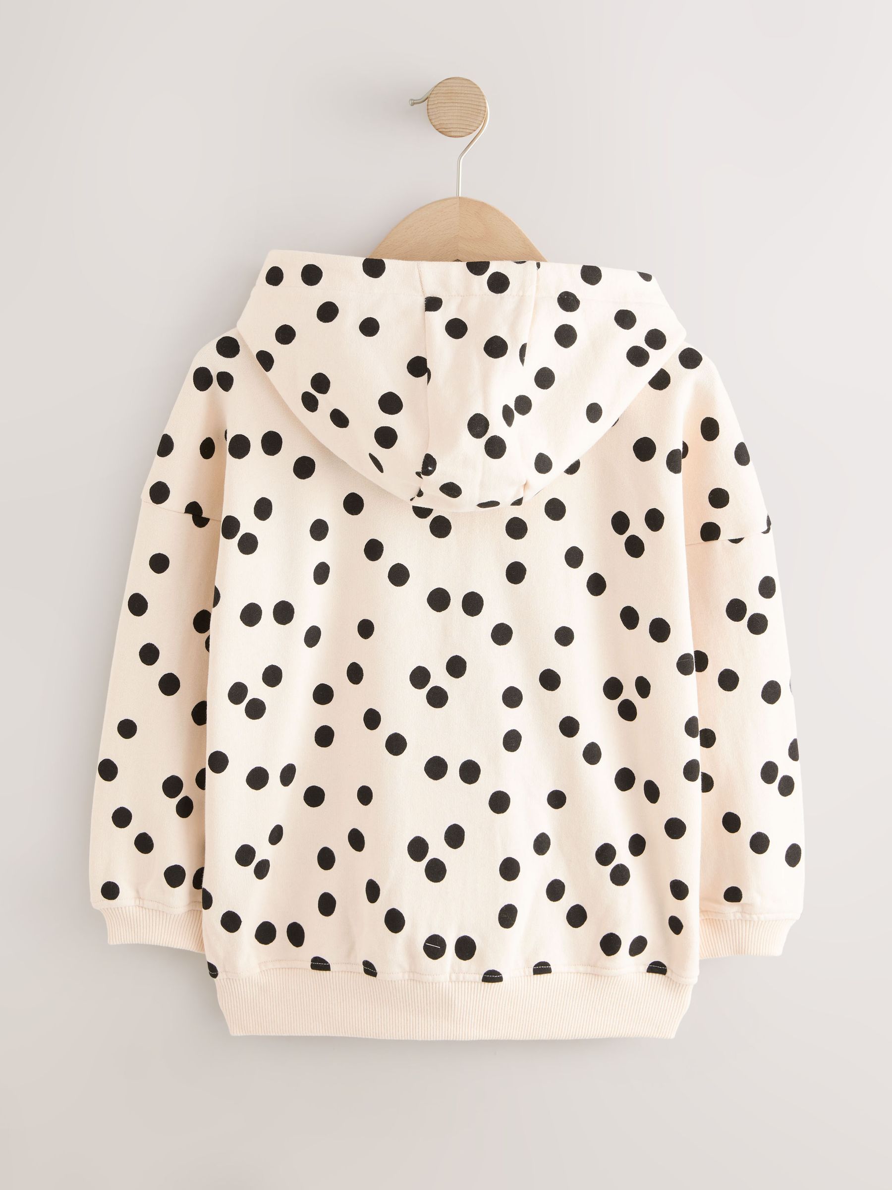 Buy White/Black Spot Zip Through Hoodie (3-16yrs) from the Next UK