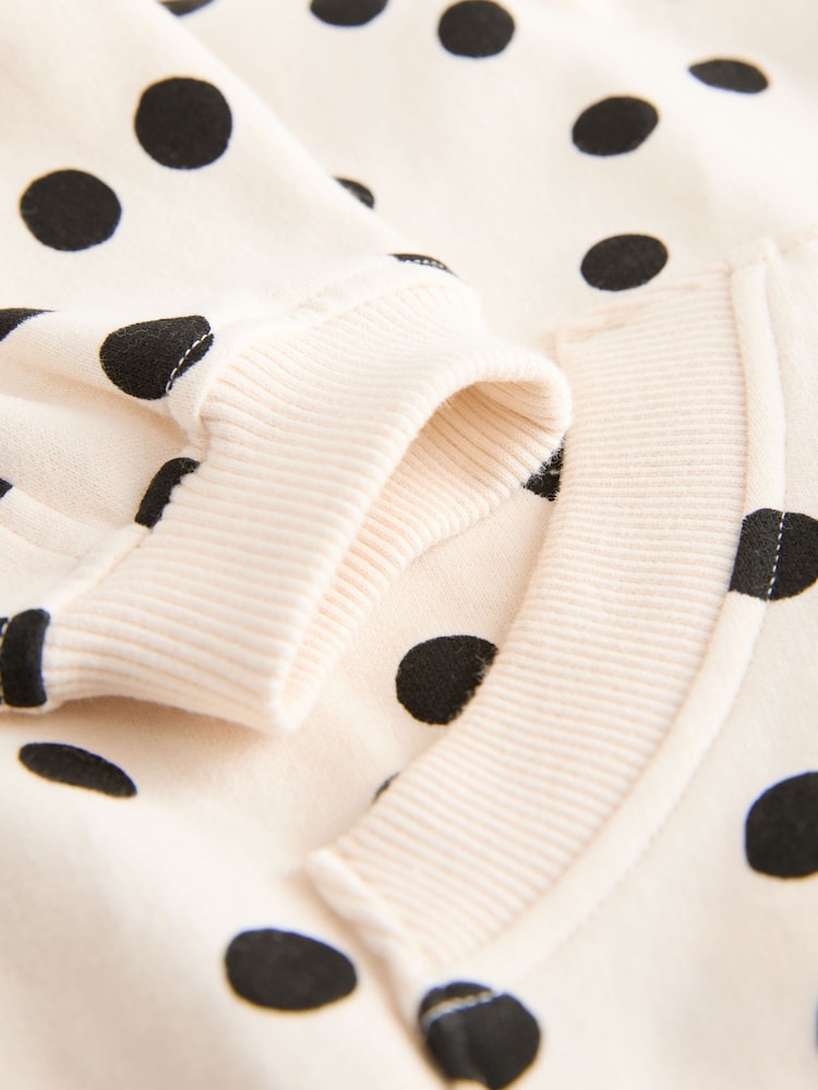 White/Black Spot Zip Through Hoodie (3-16yrs) - Image 4 of 4