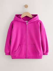 Berry Purple Zip Through Hoodie (3-16yrs) - Image 1 of 4