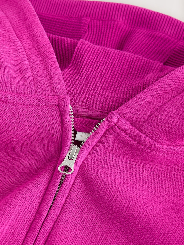 Berry Purple Zip Through Hoodie (3-16yrs) - Image 4 of 4