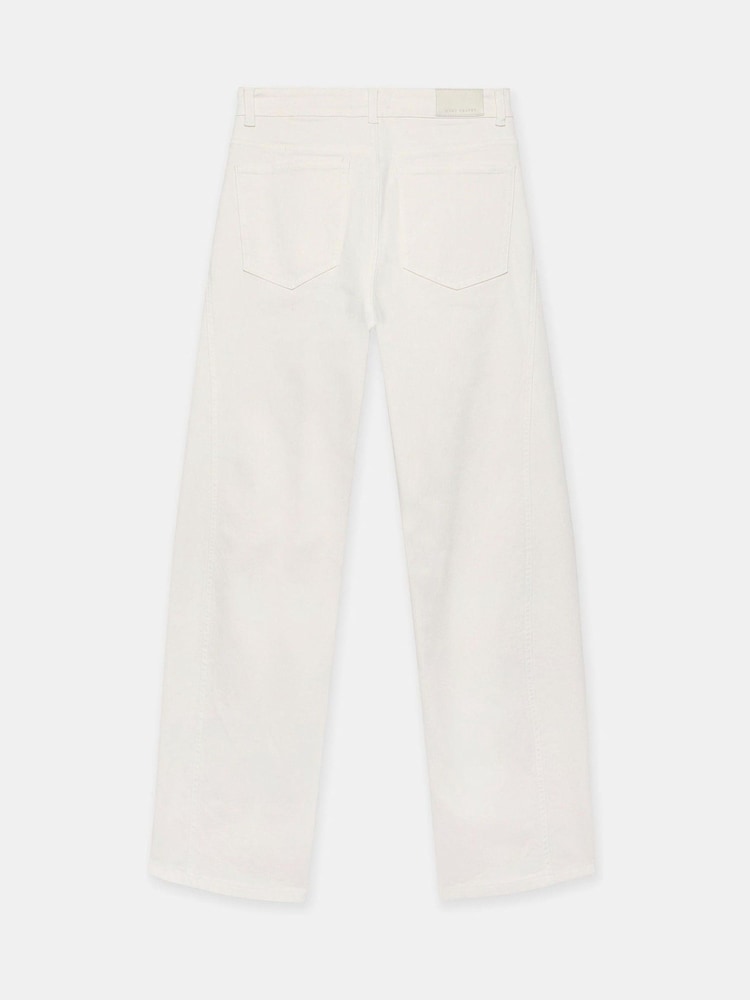 Mint Velvet Cream Barrel Leg Jeans - Image 8 of 8