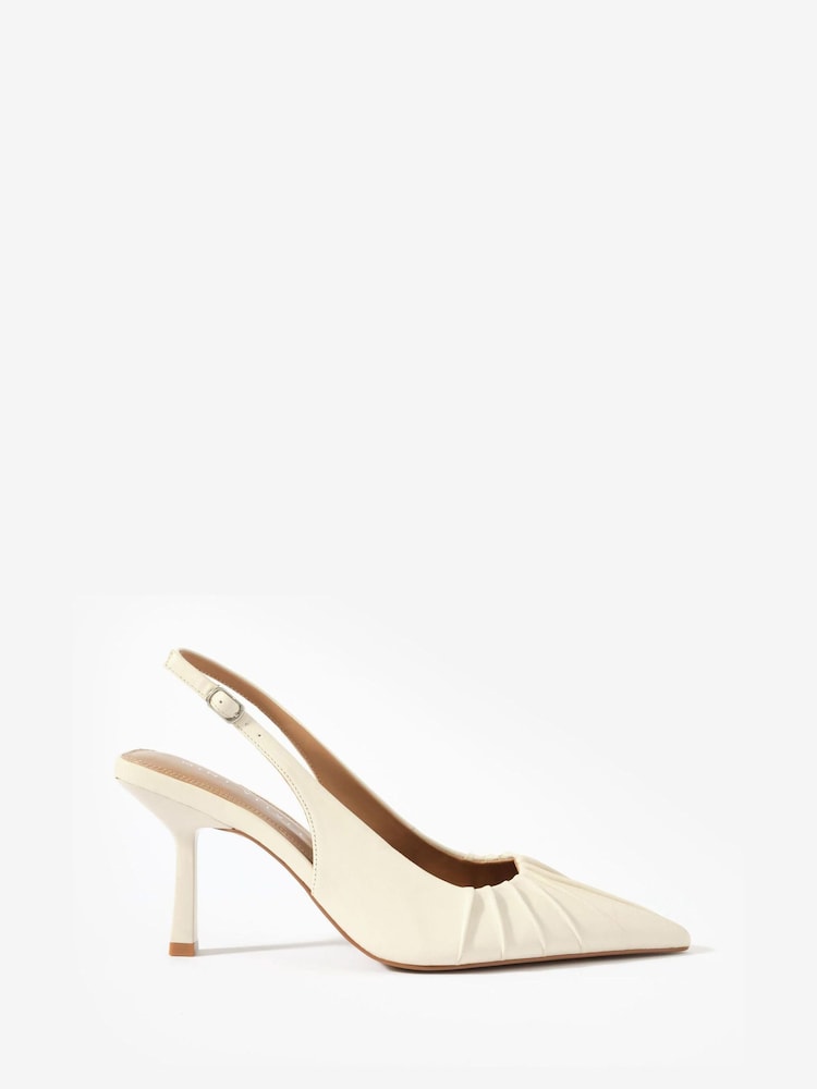 Mint Velvet Dot Leather Ruched Slingback Heels - Imagen 2 de 5 Mint Velvet Dot Leather Ruched Slingback Heels - Imagen 2 de 5