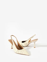 Mint Velvet Dot Leather Ruched Slingback Heels - Imagen 3 de 5
