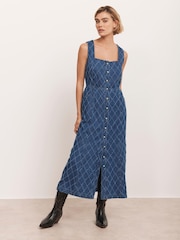 Mint Velvet Indigo Denim Midi Dress - Slika 4 iz 8