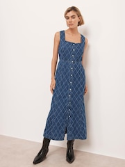 Mint Velvet Indigo Denim Midi Dress - Slika 6 iz 8