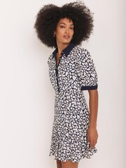 Mint Velvet Grey Heart Print Mini Dress - Image 3 of 7