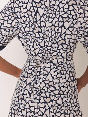 Mint Velvet Grey Heart Print Mini Dress - Image 4 of 7