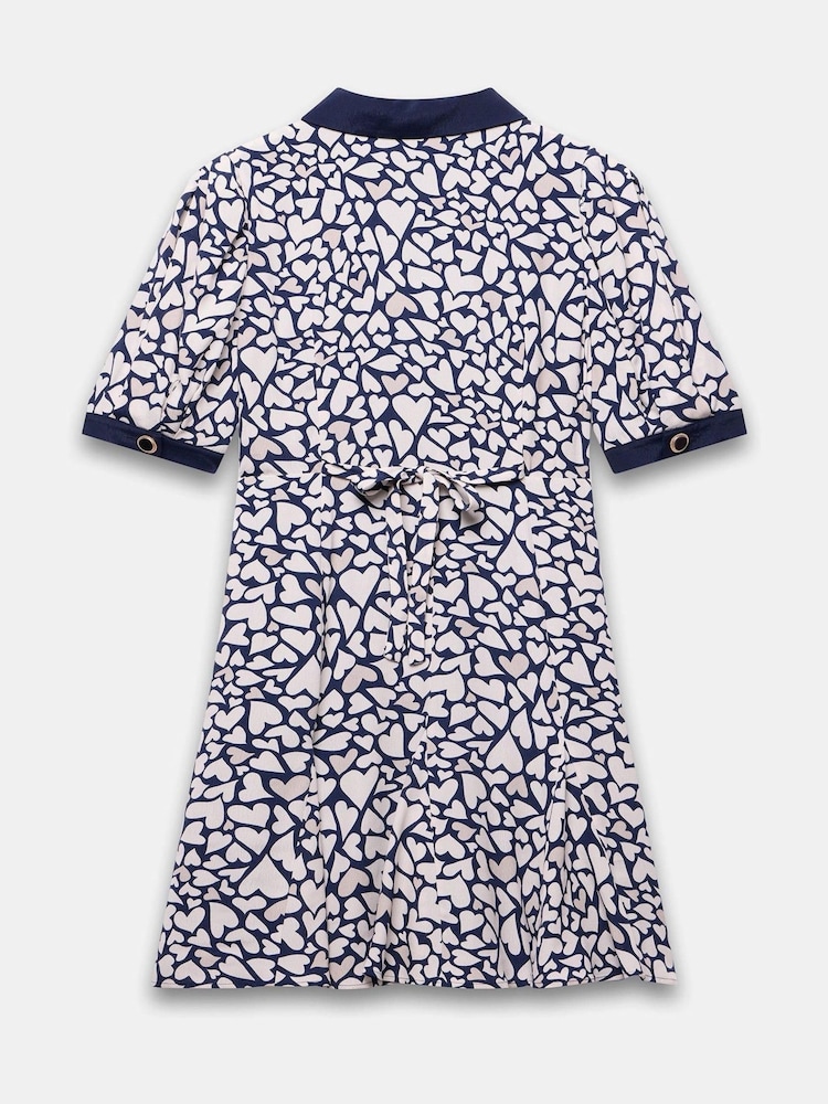 Mint Velvet Grey Heart Print Mini Dress - Image 7 of 7