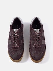 Mint Velvet Red Nelle Textured Trainers - Image 3 of 5