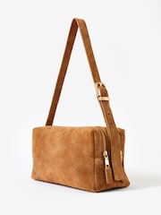 Mint Velvet Brown Suede Slouch Shoulder Bag - Image 2 of 5