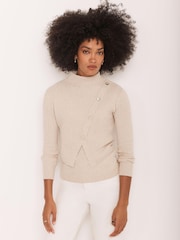 Mint Velvet Natural Double Layer Ribbed Jumper - Image 4 of 7