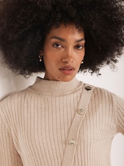 Mint Velvet Natural Double Layer Ribbed Jumper - Image 5 of 7