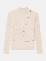 Mint Velvet Natural Double Layer Ribbed Jumper - Image 6 of 7
