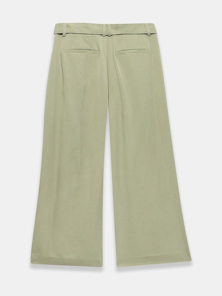 Mint Velvet Green Belted Wide Leg Trousers - Image 8 of 8
