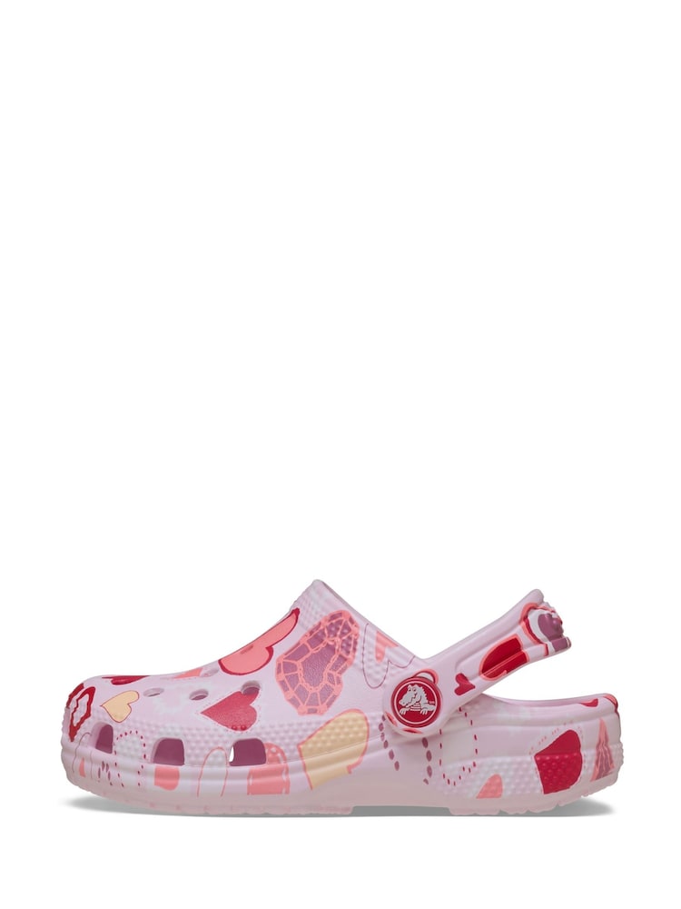 Crocs Pink Classic VDay Hearts Clogs - Image 2 of 7 Crocs Pink Classic VDay Hearts Clogs - Image 2 of 7