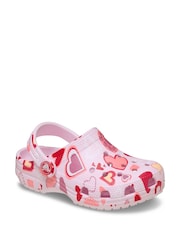 Crocs Pink Classic VDay Hearts Clogs - Image 3 of 7