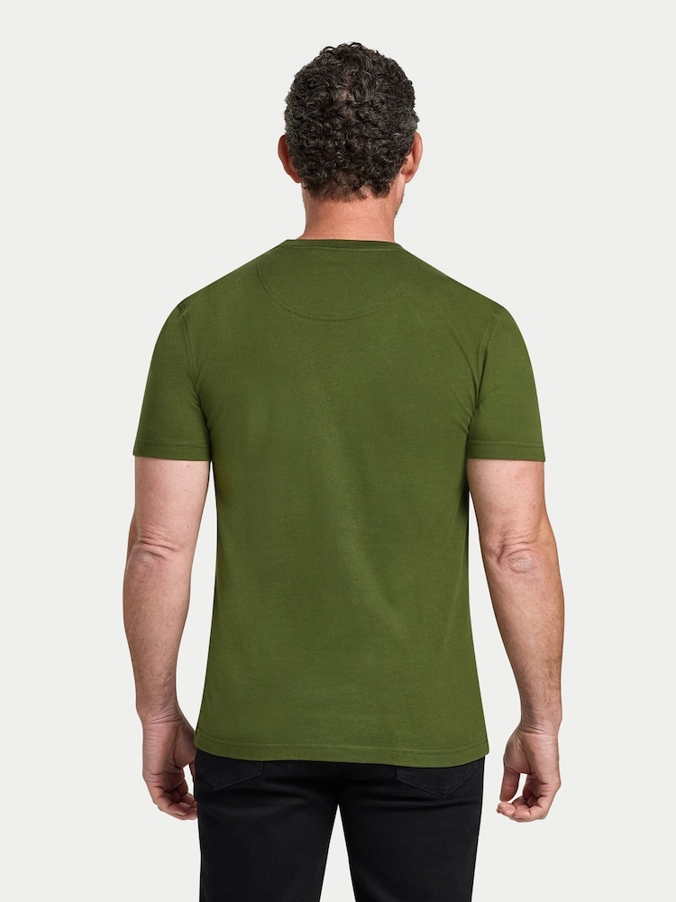 Raging Bull Green Bikers Club Print T-Shirt - Image 2 of 4