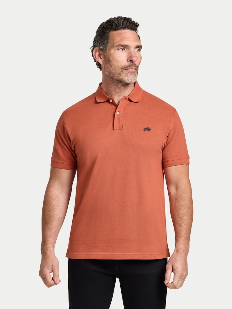 Raging Bull Orange Short Sleeve Classic Polo Shirt - Image 1 of 4 Raging Bull Orange Short Sleeve Classic Polo Shirt - Image 1 of 4
