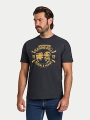 Raging Bull Ruck & Maul Print Black T-Shirt - Image 1 of 3