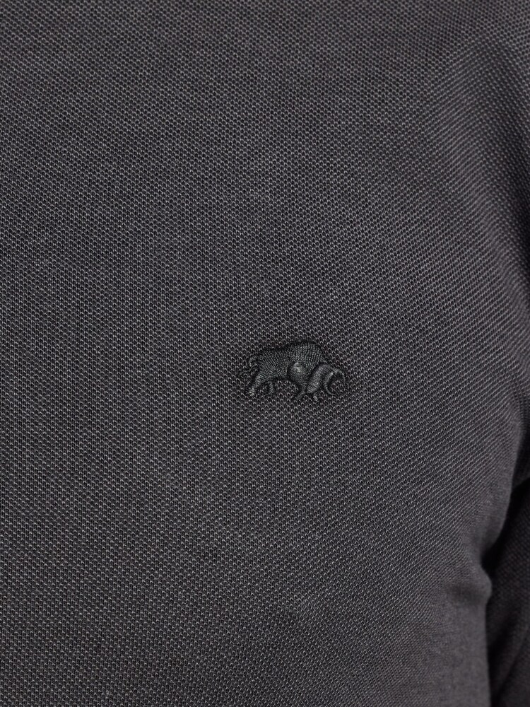 Raging Bull Short Sleeve Two Tone Zip Pique Black Polo Shirt - Image 4 of 4