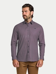 Raging Bull Blue Long Sleeve Circle Print Cotton Shirt - Image 1 of 5