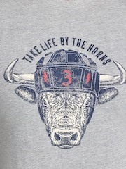 Raging Bull Grey Rugby Bull T-Shirt - Image 4 of 4