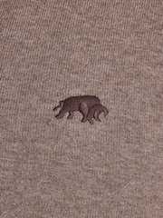 Raging Bull Natural Classic Quarter Zip Cotton Cashmere Knit Jumper - Image 5 of 5