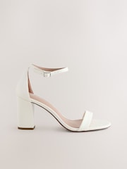 Άσπρο - Forever Comfort® Πέδιλα με τετράγωνο τακούνι - Εικόνα 1 από 4