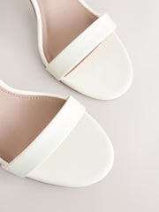 White Standard/Wide Fit Block Heel Sandals - Image 8 of 8
