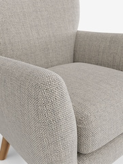 Chunky Weave Dove Grey Wilson Highback Armchair - Image 4 of 4