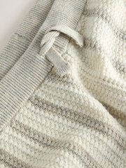 Grey Stripe Knitted Polo Shirt and Shorts Set (3mths-10yrs) - Image 8 of 8