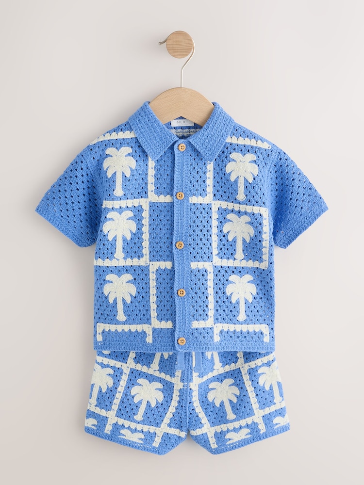 Hellblau - Crochet Palm Tree Set (12mths-7yrs) - Bild 1 von 9