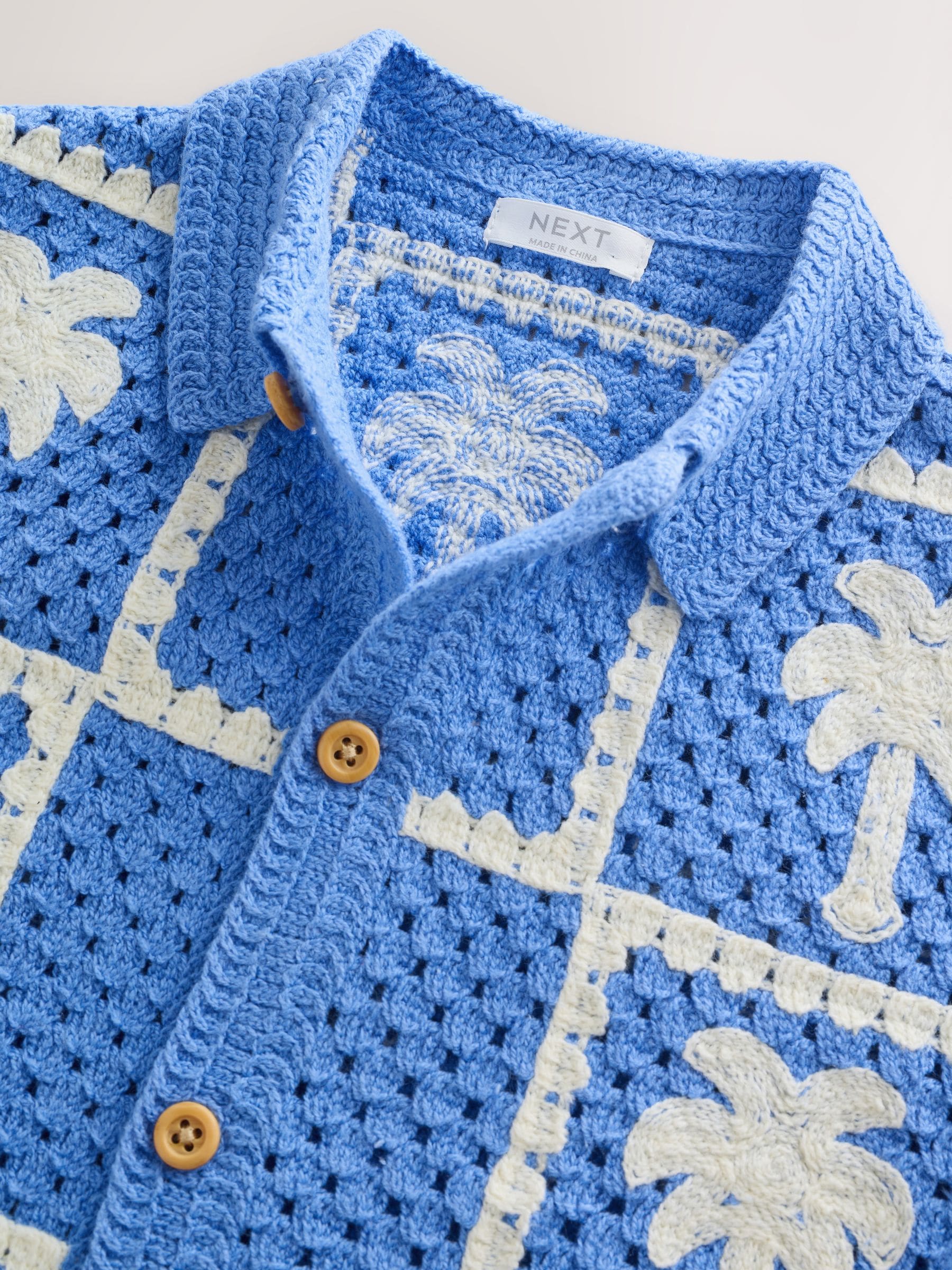 Buy Bright Blue Crochet Palm Tree Set (12mths-7yrs) from Next Canada