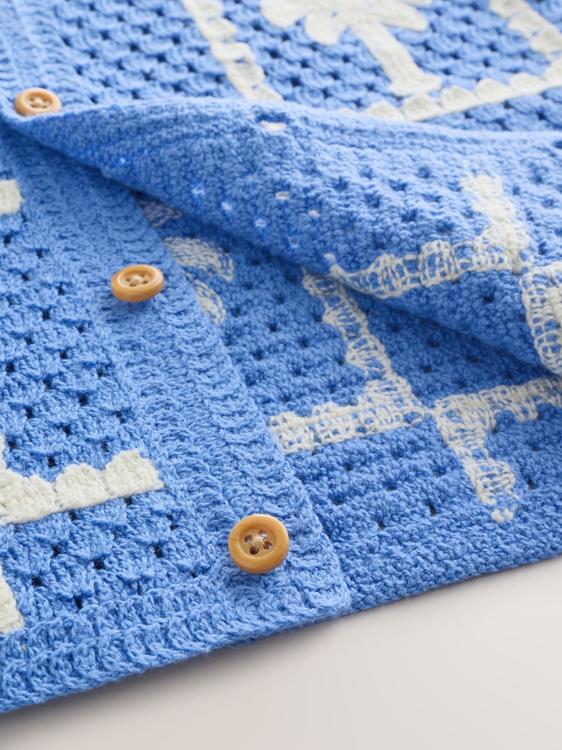 Buy Bright Blue Crochet Palm Tree Set (12mths-7yrs) from Next Canada